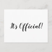 Het is officieel We Eloped minimalistisch script b Aankondigingskaart (Voorkant)