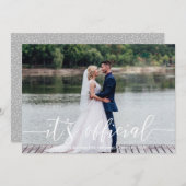 Het is officiële aankondiging van het huwelijk/huw (Voorkant / Achterkant)