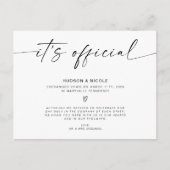 Het is officiële Elopement Wedding Aankondigingskaart (Voorkant)