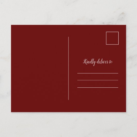 Het is officiële Elopement Wedding Aankondigingskaart (Achterkant)