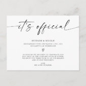 Het is officiële Elopement Wedding Aankondigingskaart (Voorkant)