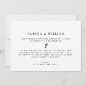 Het is Officiële Trouwfoto Elopement Aankondiging (Achterkant)