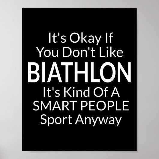 Het is ok als je niet van biatlon leuk spel met poster (Voorkant)