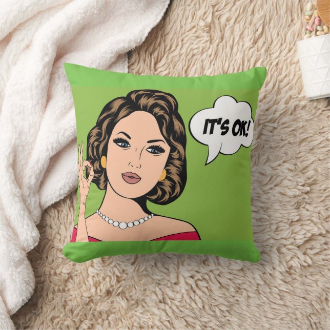 Het is OK DecorativeThrow Pillow Kussen (Deken)