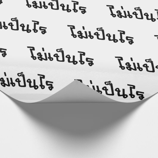 Het is OK ♦ Mai Pen Rai in het Thaise Taalscript ♦ Cadeaupapier (Hoek)