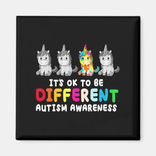 Het is ok om anders autisme bewustzijn eenhoorn G Magneet