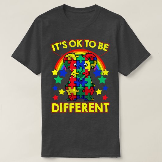 Het is OK om anders autisme bewustzijn puzzel 3 T-shirt (Design voorkant)