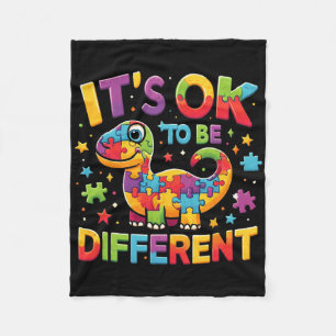 Het is OK om anders autisme bewustzijn schattig te Fleece Deken
