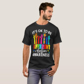Het Is Ok Om Anders Te Zijn Autisme Bewustzijn Han T-shirt (Voorkant volledig)