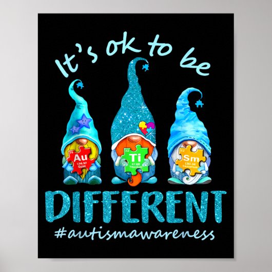 Het Is Ok Om Anders Te Zijn Autisme Bewustzijn Kab Poster (Voorkant)