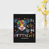 Het is OK om anders te zijn - Autisme Bewustzijn P Kaart (Gele Bloem)