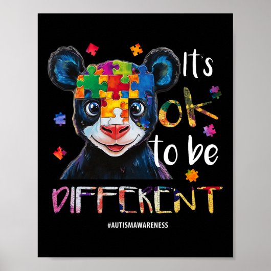 Het is OK om anders te zijn - Autisme Bewustzijn P Poster (Voorkant)