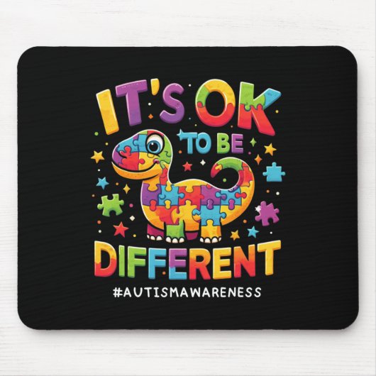 Het is ok om anders te zijn Autisme bewustzijn Sch Muismat (Voorkant)