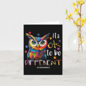 Het is OK om anders te zijn - Autisme Bewustzijn U Kaart (Gele Bloem)