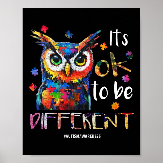 Het is OK om anders te zijn - Autisme Bewustzijn U Poster (Voorkant)