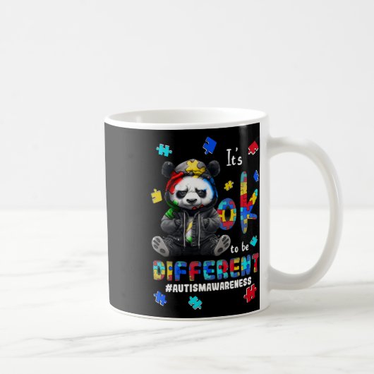 Het Is Ok Om Anders Te Zijn Autisme Panda Koffiemok (Rechts)