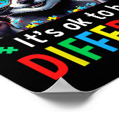 Het is OK om anders te zijn Autistic Raccoon Autis Poster (Hoek)