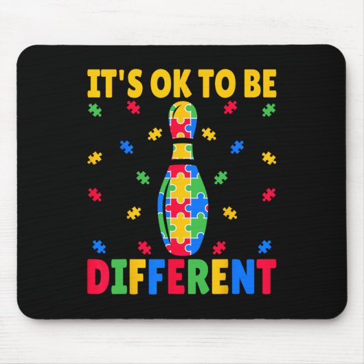 Het is OK om anders te zijn - bowling liefhebber a Muismat (Voorkant)