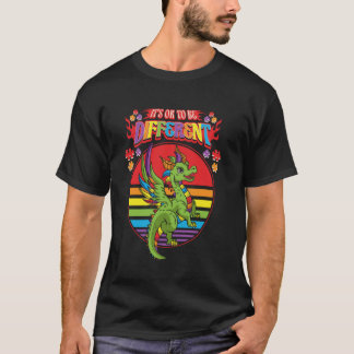 Het Is OK Om Anders Te Zijn Drakenliefhebbers Auti T-shirt