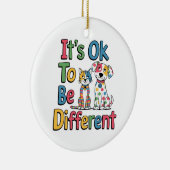 Het is ok om anders te zijn keramisch ornament (Rechts)
