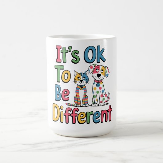 Het is ok om anders te zijn koffiemok (Center)