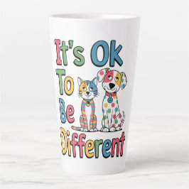 Het is ok om anders te zijn latte mok