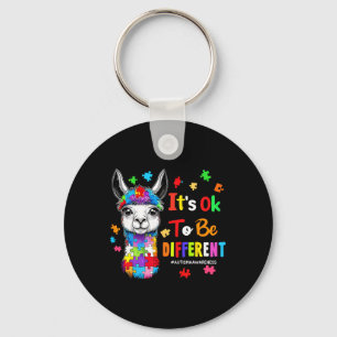 Het is OK om anders te zijn Llama Autisme Bewustzi Sleutelhanger