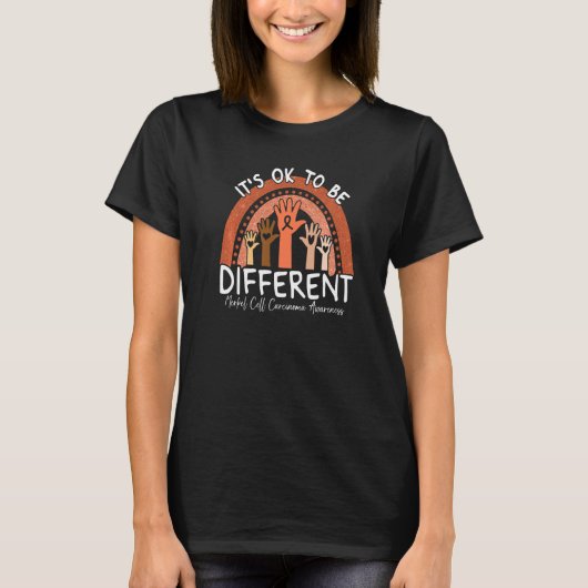 Het Is Ok Om Anders Te Zijn Merkelcelcarcinoom Bew T-shirt (Voorkant)