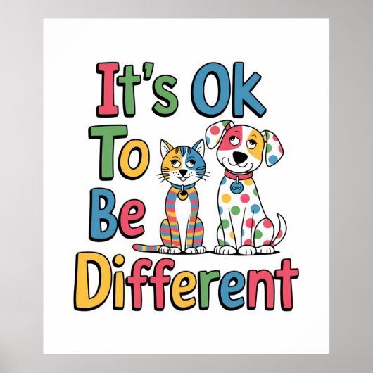Het is ok om anders te zijn poster (Voorkant)