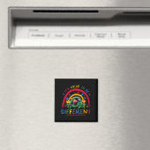Het is OK om anders te zijn Rainbow Autism Awarene Magneet (Insitu (Vaatwasser))