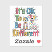 Het is ok om anders te zijn sticker (Vel)