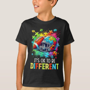 Het Is Ok Om Anders Te Zijn Voetbal Autisme Bewust T-shirt