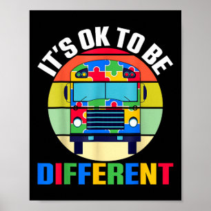 Het is OK om een andere Autism Awareness School Bu Poster