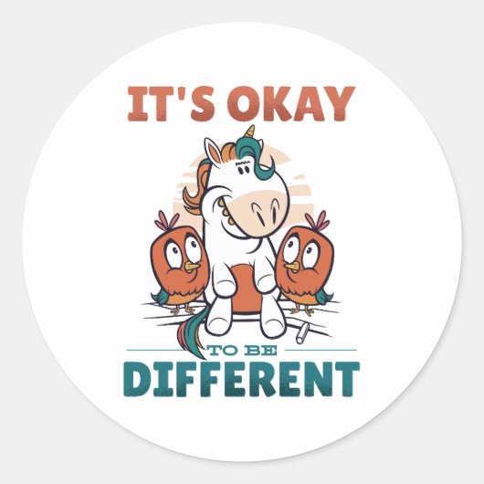 Het is OK om een andere uitnodiging te zijn Ronde Sticker (Voorkant)