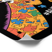 Het is OK om een beetje anders Giraffe autisme bew Poster (Hoek)