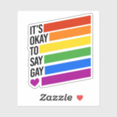 Het is ok om homo te zeggen sticker (Vel)
