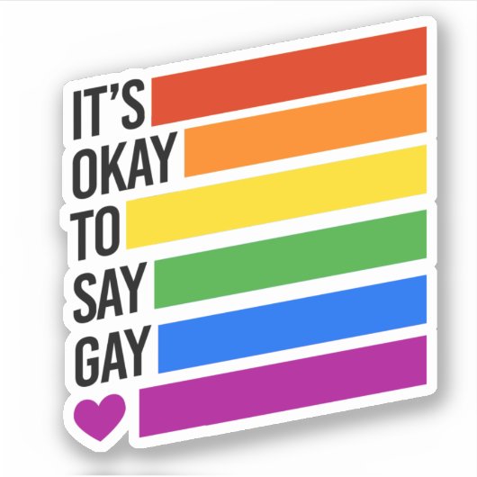 Het is ok om homo te zeggen sticker (Voorkant)