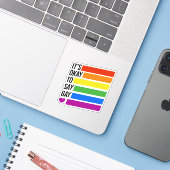 Het is ok om homo te zeggen sticker (Laptop met iPhone)
