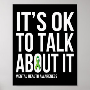 Het is OK om te praten over IT Mental Health Aware Poster