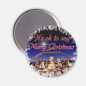 Het is OK om te zeggen VROLIJK KERSTMIS magneet (Voorkant / Achterkant)