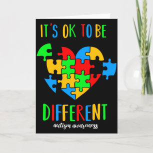 Het Is Ok Om Verschillend Te Zijn Maand Van Autism Kaart