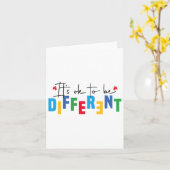 Het is OK om verschillende Autism Awareness Inclus Kaart (Gele Bloem)