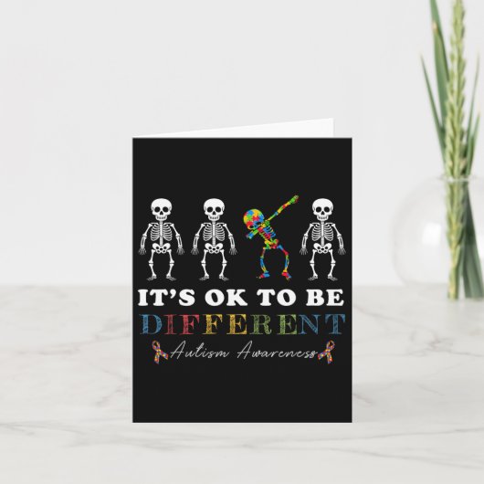Het is OK om verschillende autisme bewustzijn dabb Kaart (Voorkant)
