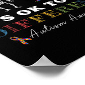 Het is OK om verschillende autisme bewustzijn dabb Poster (Hoek)