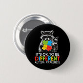 Het is OK om verschillende Autisme Bewustzijn Scha Ronde Button 5,7 Cm (Voorkant /achterkant)