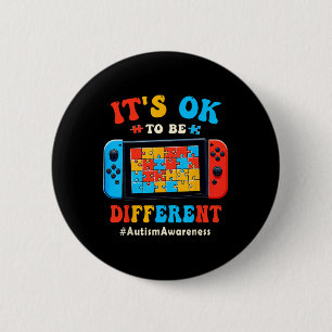 Het is OK om verschillende videogame Gamer Boys Ma Ronde Button 5,7 Cm