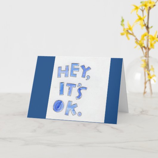 HET IS OKÉ, "50" IS NIET DAT BAD=HAPPY BIRTHDAY KAART (Gele Bloem)