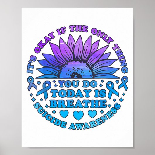 Het is oké als je alleen maar zelfmoord inademt poster (Voorkant)