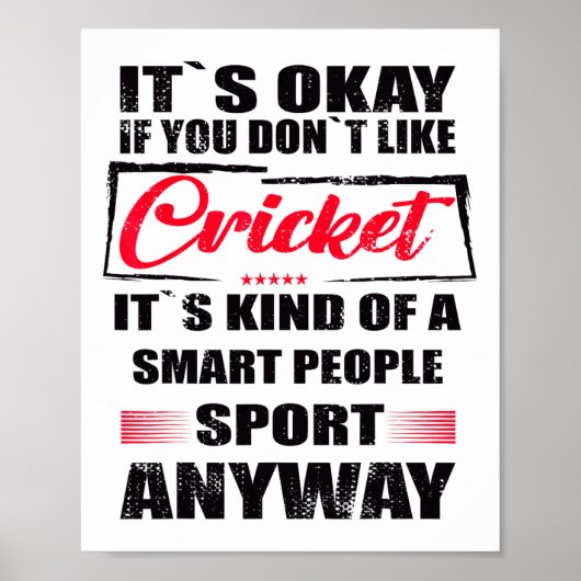 Het Is Oké Als Je Niet Van Cricket Houdt  Poster (Voorkant)