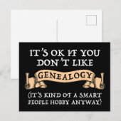 Het is oké als je niet van genealogie houdt briefkaart (Voorkant / Achterkant)
